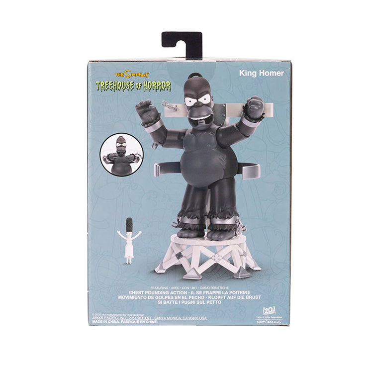 King Homer action figure from The Simpsons Treehouse of Horror III by Jakks Pacific with restraint chair and mini Marge.