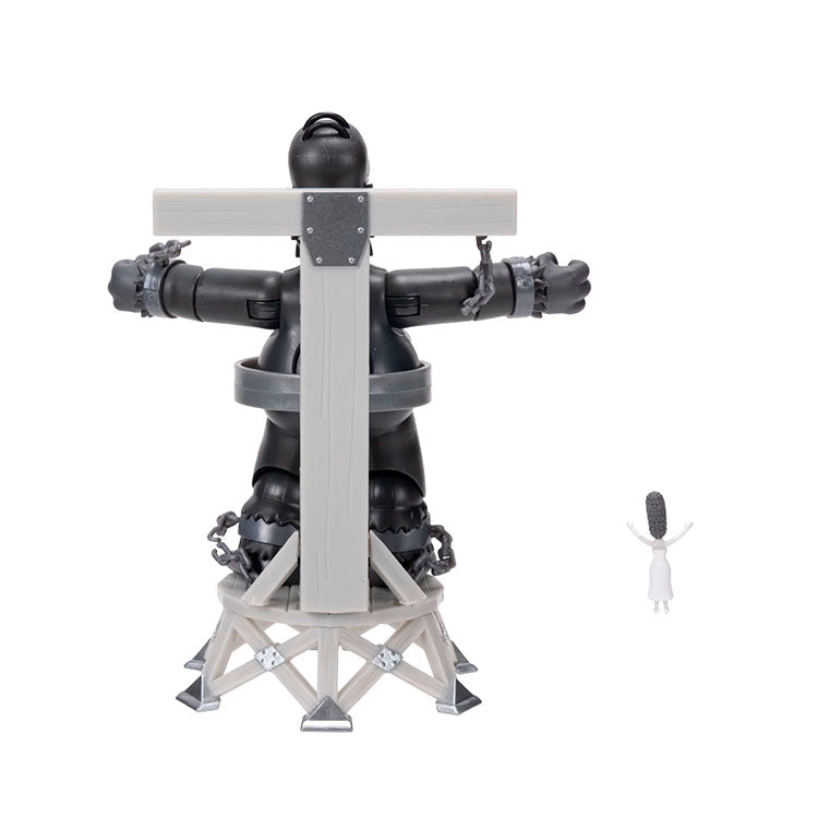 King Homer action figure in restraint chair with mini Marge by Jakks Pacific from Simpsons Treehouse of Horror III.