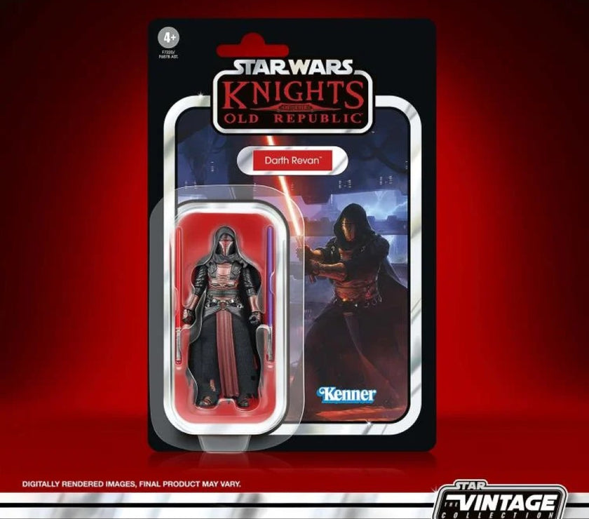 Kenner Star Wars Knights of the Old Republic Darth Revan action figure in vintage style packaging