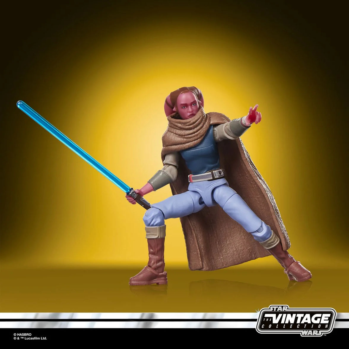 Devon Izara 3 3/4-Inch Action Figure - Star Wars The Vintage Collection, Hasbro figure with blue lightsaber