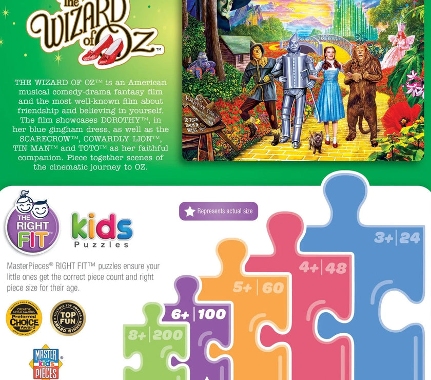 The Wizard of Oz 100 Piece Follow the Yellow Brick Road Jigsaw Puzzle Master Pieces