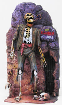 Atlantis Models Forgotten Prisoner of Castel-Mare Glow in the Dark Edition skeleton figure chained to dungeon wall collectible