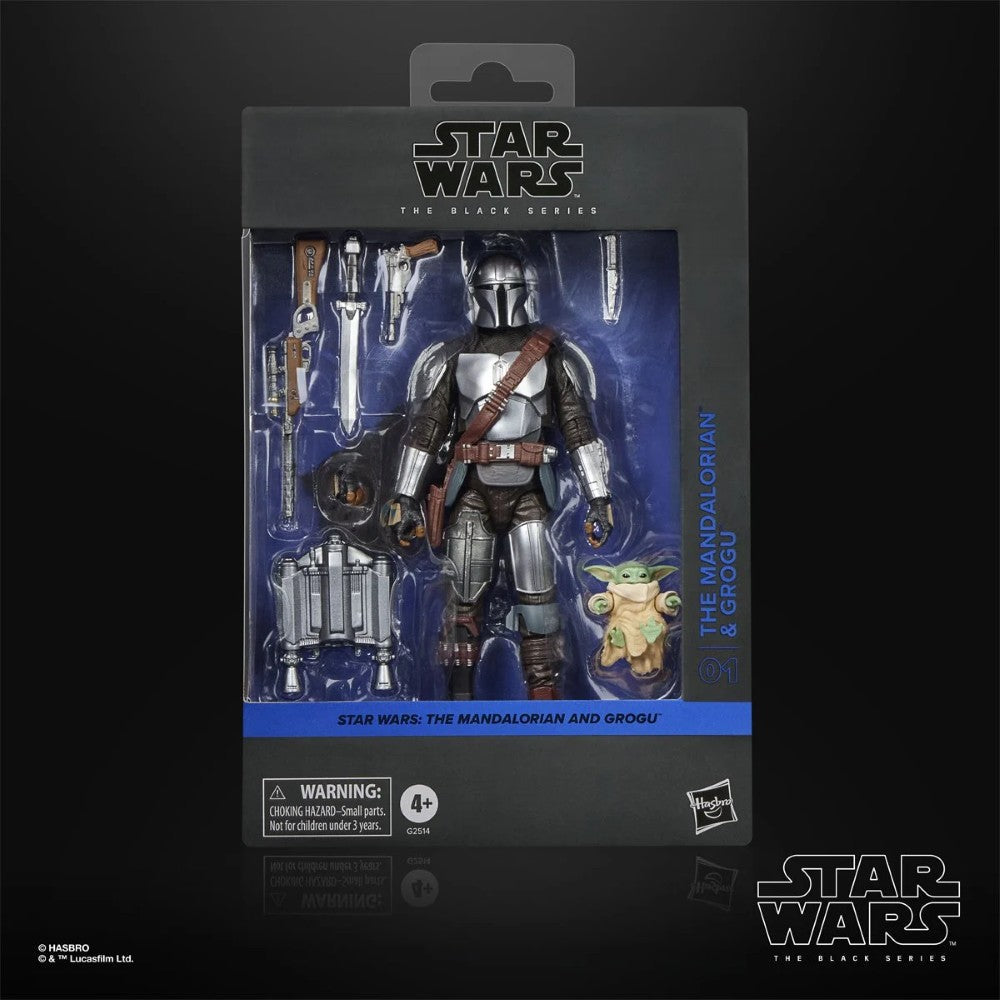 Image of The Mandalorian & Grogu Star Wars The Black Series Deluxe 6-Inch Action Figure Set with Accessories