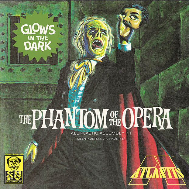 Atlantis Phantom of the Opera Glow in the Dark Model Kit 1/8 Scale Aurora Tooling USA Made box art by Atlantis Models