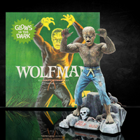 Glow in the Dark Wolfman Model Kit 1/8 Scale Atlantis Models - Made in USA with detailed figure and base display