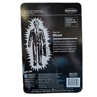 Back of Super7 They Live Ghoul action figure packaging with character artwork and descriptive text