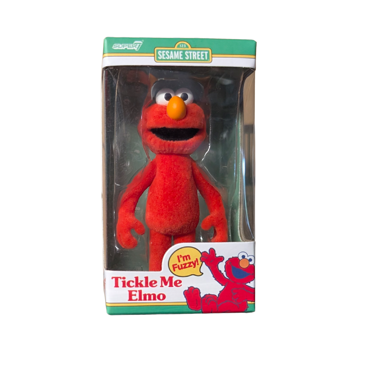 Elmo 3 3/4-Inch Action Figure - Sesame Street Tickle Me Elmo ReAction Figure by Super7 in box