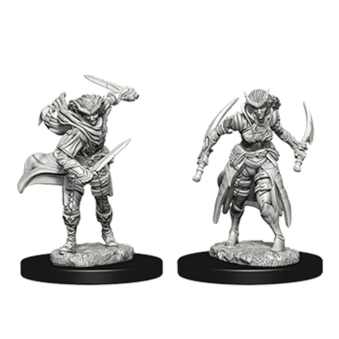 Tiefling FeMale Rogue - D&D Nolzur's Marvelous 1.5 inch Mini-Figure 2-Pack WizKids featuring two rogue miniatures