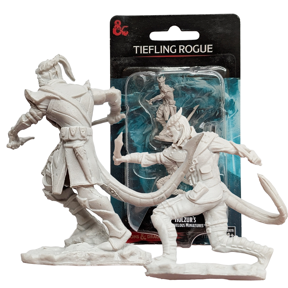 Tiefling Male Rogue - D&D Nolzur's Marvelous 1.5 inch Mini-Figure 2-Pack WizKids by Wizkids two unpainted miniatures