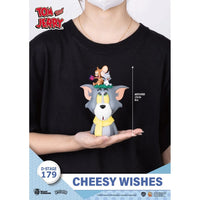Tom and Jerry figure with Jerry sitting on Tom's head, displayed against a black shirt background