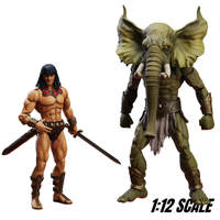 Conan Tower of the Elephant 2-Pack 6" Boss Fight Figure Epic HACKS by Boss Fight Studio, Conan and elephant figures