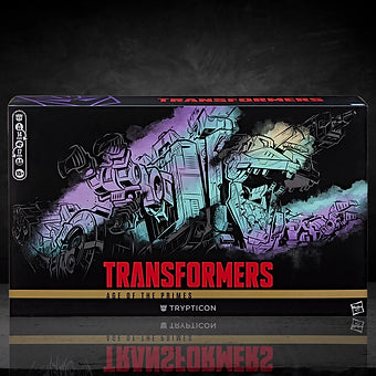 Transformers Generations Selects Age of the Primes 18-inch Trypticon box by Hasbro displayed on black surface