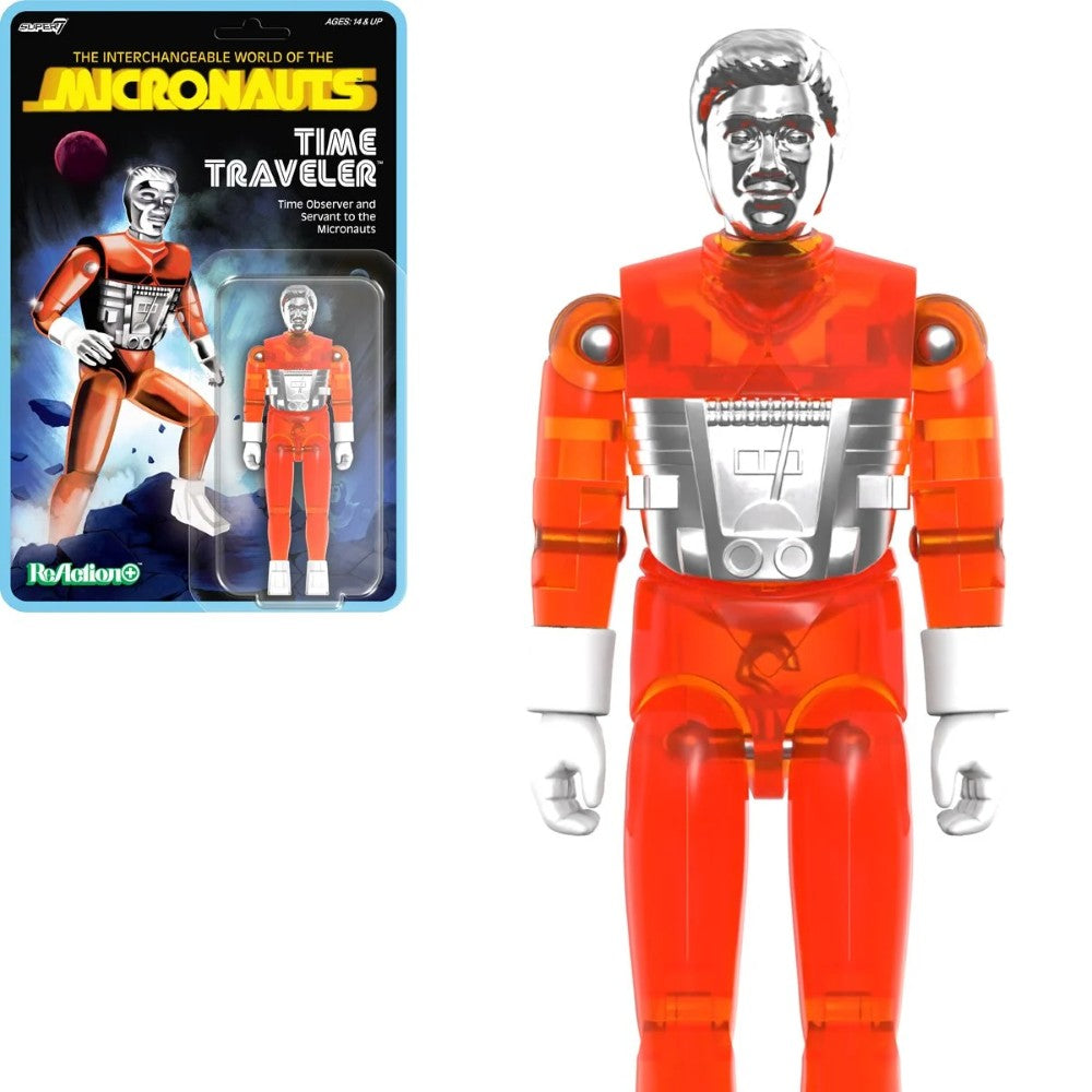 Time Traveler Micronauts Translucent ORANGE Super7 ReAction+ Action Figure
