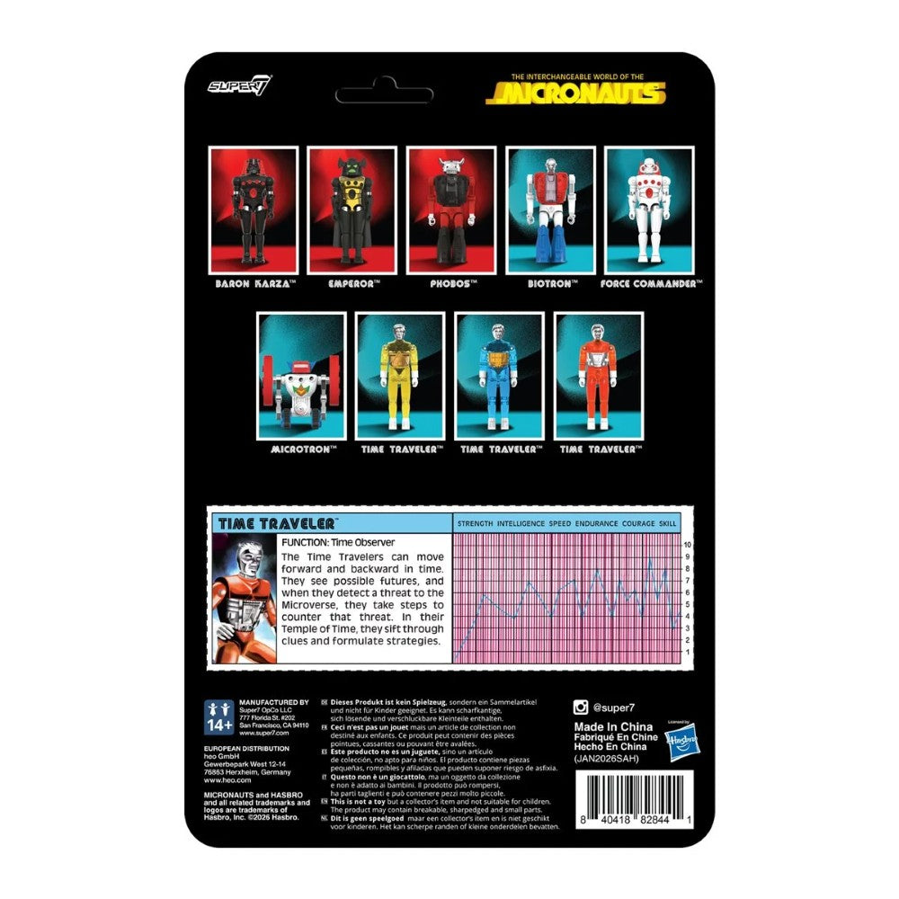Time Traveler Micronauts Translucent ORANGE Super7 ReAction+ Action Figure