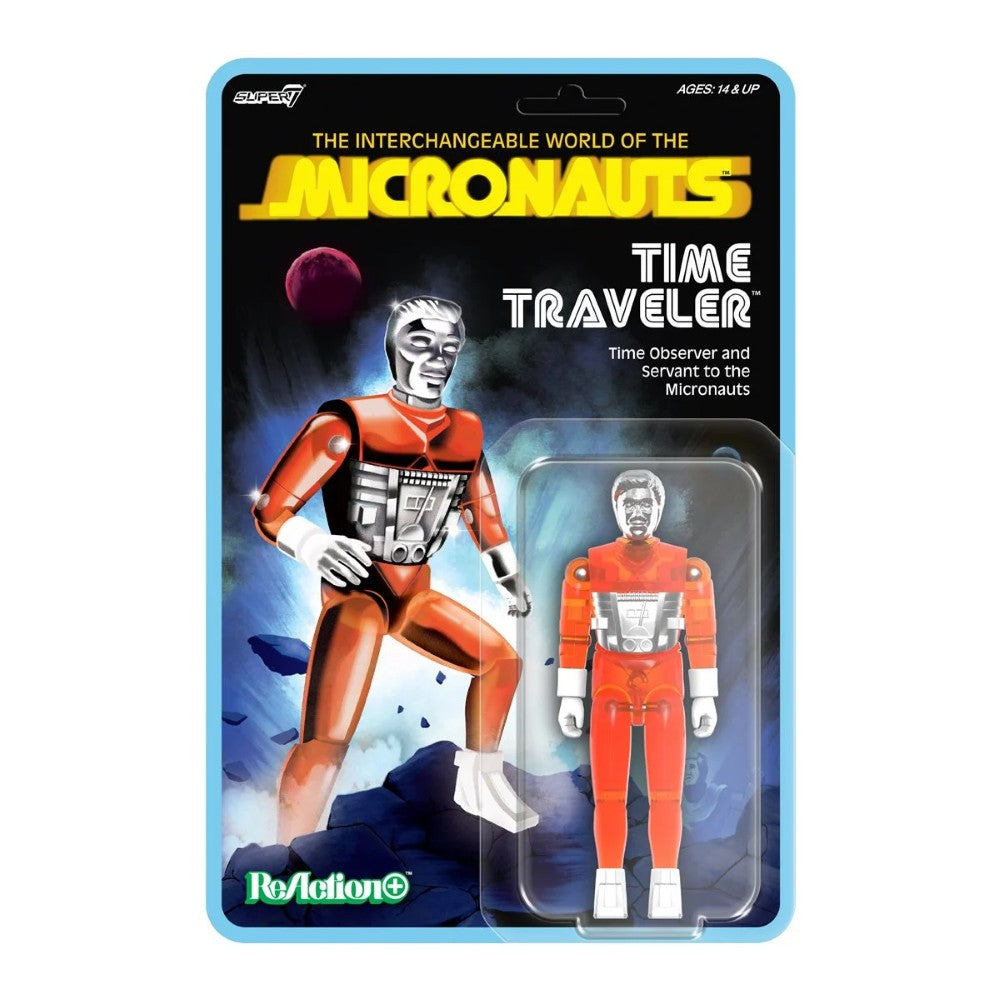 Time Traveler Micronauts Translucent ORANGE Super7 ReAction+ Action Figure