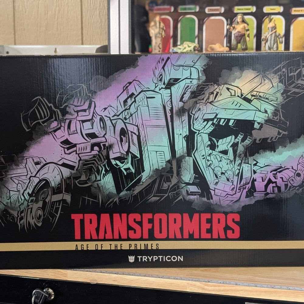 Hasbro Transformers Generations Selects Age of the Primes 18-inch G1 Trypticon box artwork front view
