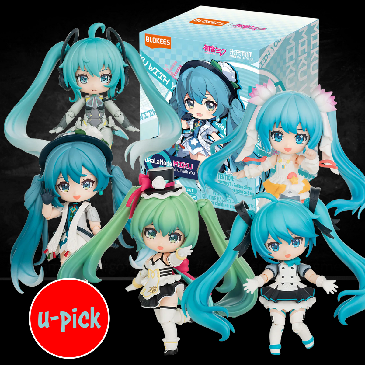 BLOKEES 初音ミク 奇跡の出会い MIKU WITH YOU ボックス Hatsune Miku DaaLaMode Series U-PICK Miku With You Blokees Model Kit
