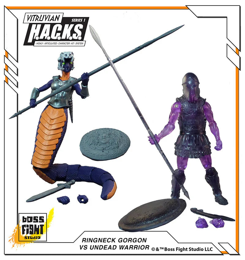 Undead Warrior & Ringneck Gorgon Vitruvian H.A.C.K.S. Eternal Struggle 2-Pack Action Figures
