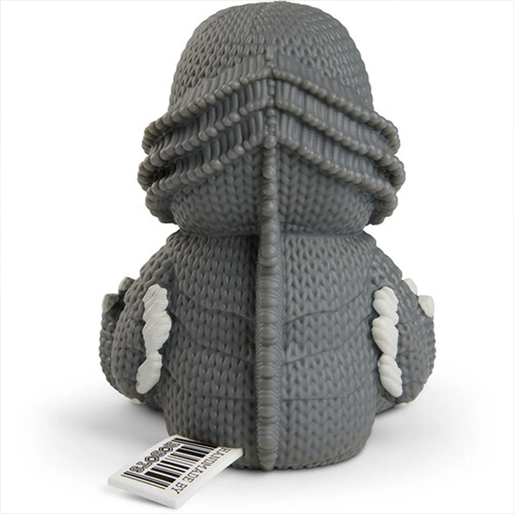 Back view of Universal Monsters Creature from the Black Lagoon #242 vinyl figure showing knitted texture Handmade by Robots