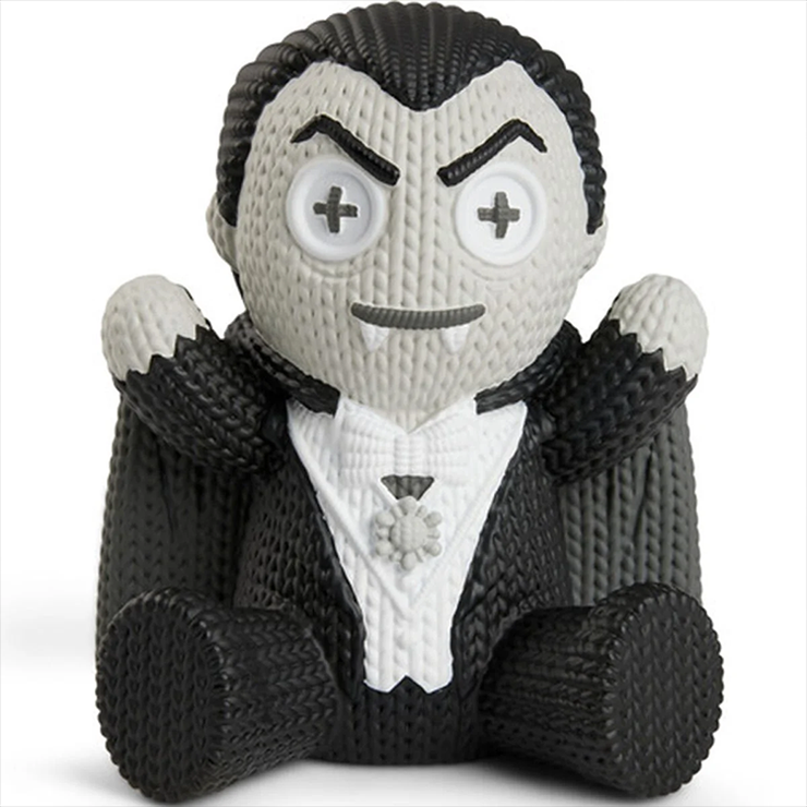 Universal Monsters Dracula #239 Vinyl Figure with knit-like texture in black and white by Handmade by Robots
