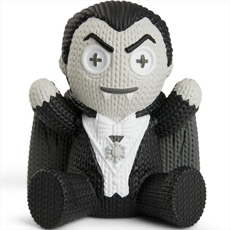 Universal Monsters Dracula #239 Vinyl Figure with knit-like texture in black and white by Handmade by Robots