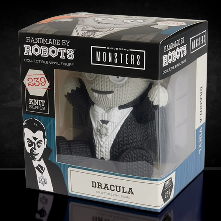 Universal Monsters Dracula #239 Handmade by Robots vinyl figure in knit style collectible packaging Handmade by Robots