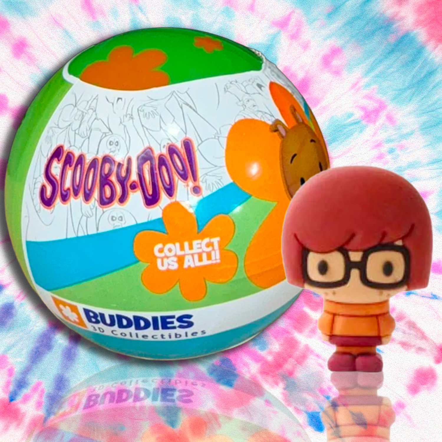 Scooby-Doo Buddies 3D Mini Figure with colorful Mystery Ball packaging by UCC collectible toy display