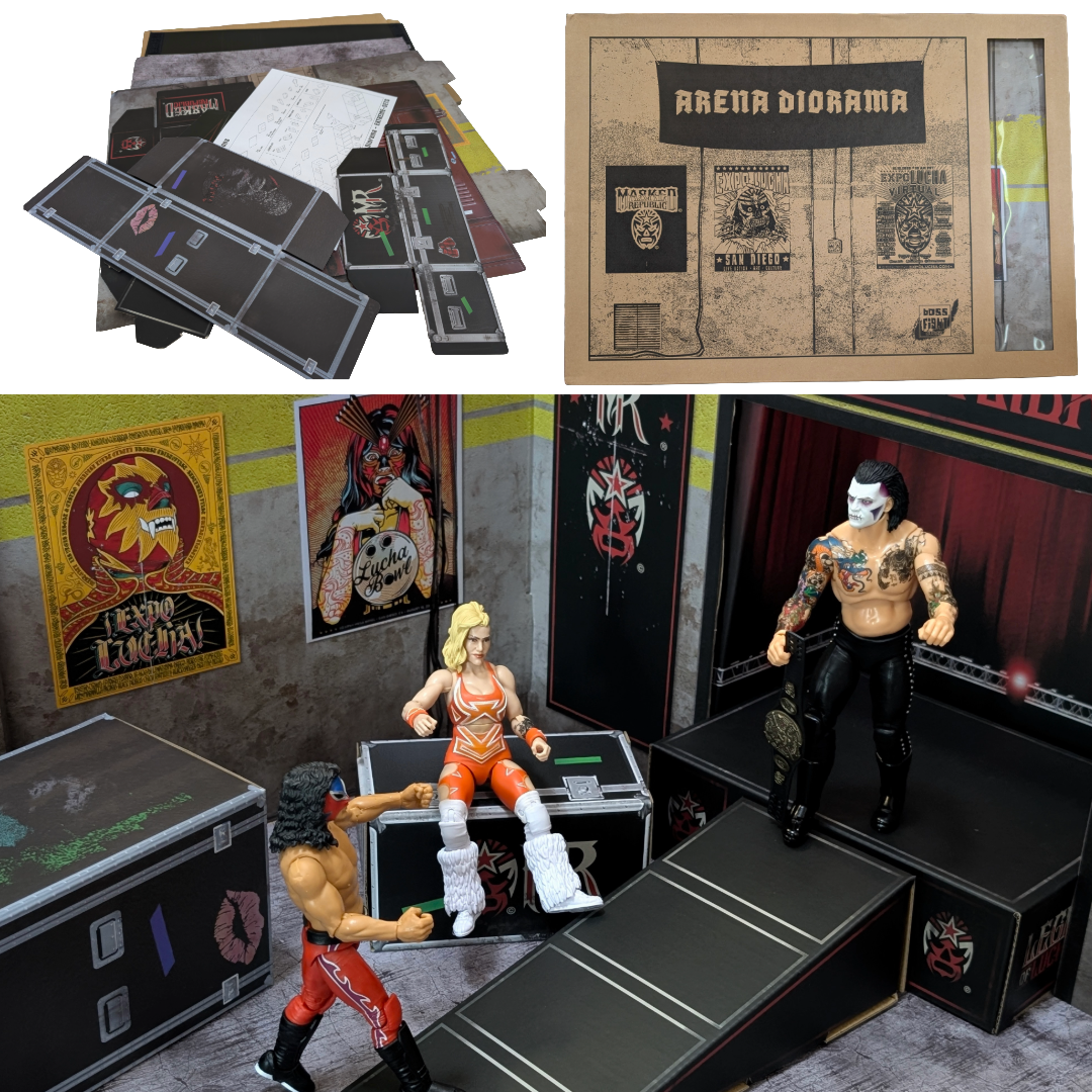 Diorama Legends of Lucha Libre Premium 1:12 Scale 6" Wrestling Backdrop