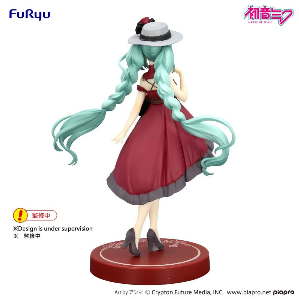 Vocaloid Hatsune Miku Outing Dress Red Color Version Trio-Try-iT Statue by FuRyu new in box Banpresto collectible figure