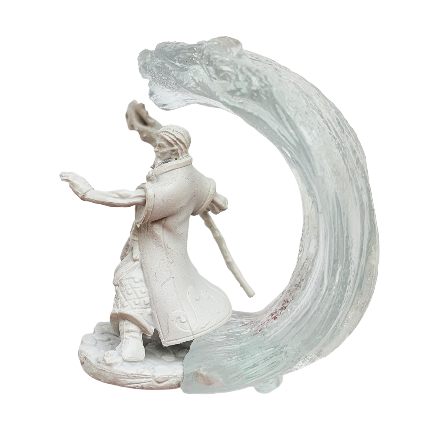 Water Genasi Male Druid - D&D Nolzur's Marvelous 1.5 inch Mini-Figure 2-Pack WizKids with water wave, Wizkids