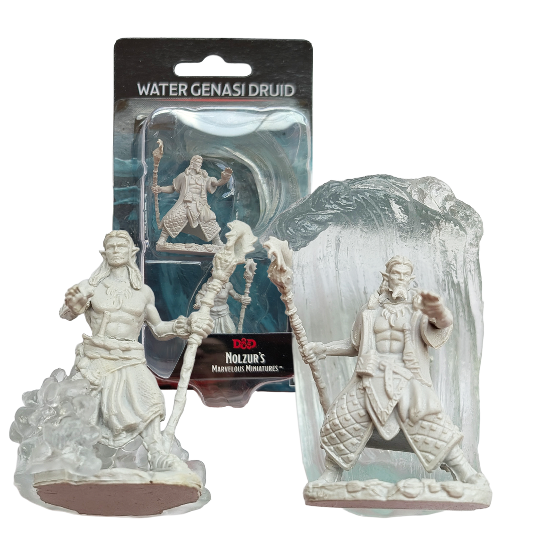 Water Genasi Male Druid - D&D Nolzur's Marvelous 1.5 inch Mini-Figure 2-Pack WizKids by Wizkids