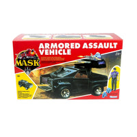 Red M.A.S.K. Armored Assault Vehicle box featuring a black armored vehicle and character artwork