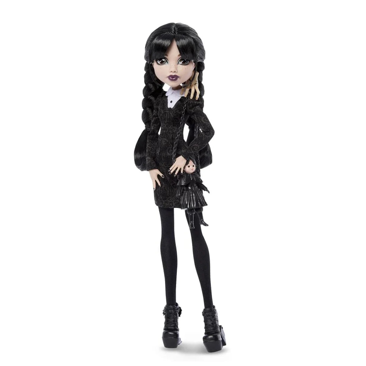 Monster High Wednesday Addams Fashion Doll - Season 2 Edition by Mattel in black dress with braided hair