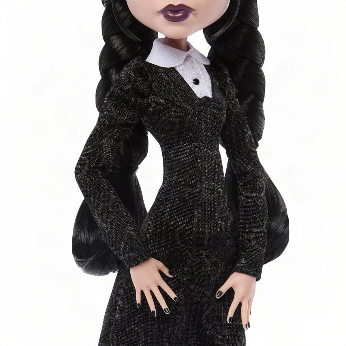 Monster High Wednesday Addams Fashion Doll - Season 2 Edition by Mattel in black dress with braided hair