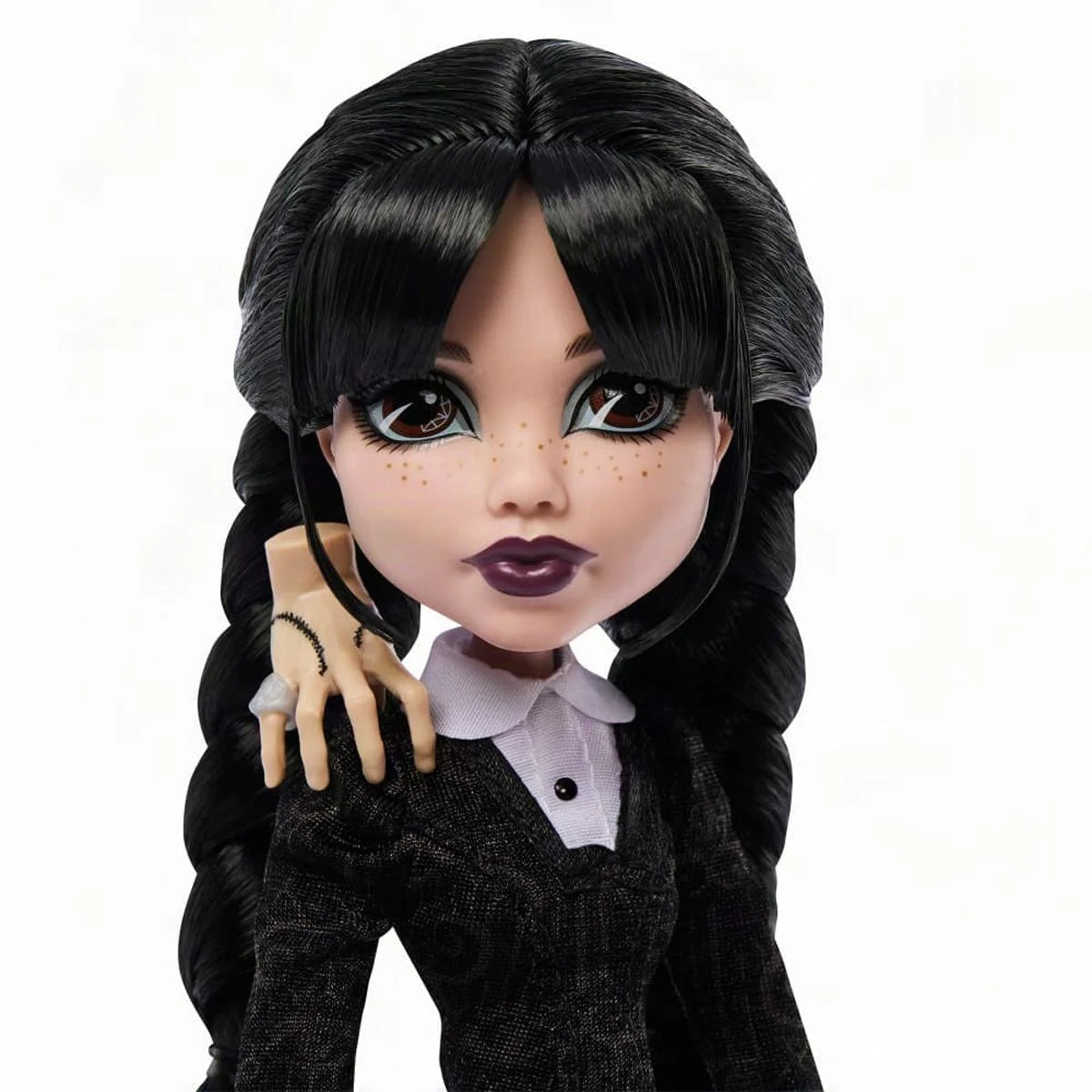 Mattel Monster High Wednesday Addams Fashion Doll - Season 2 Edition with black braided hair and gothic outfit