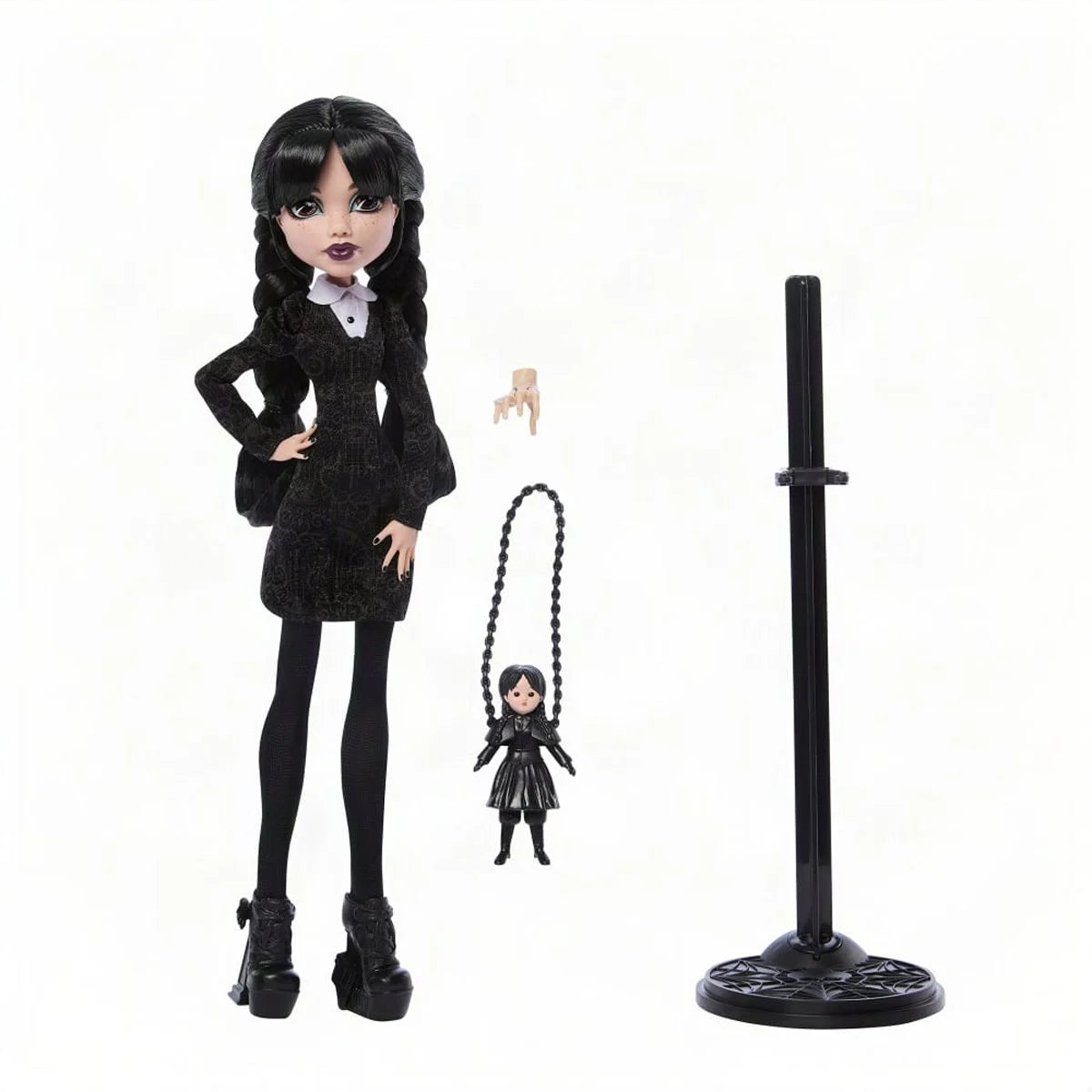 Monster High Wednesday Addams Fashion Doll - Season 2 Edition by Mattel with accessories and display stand
