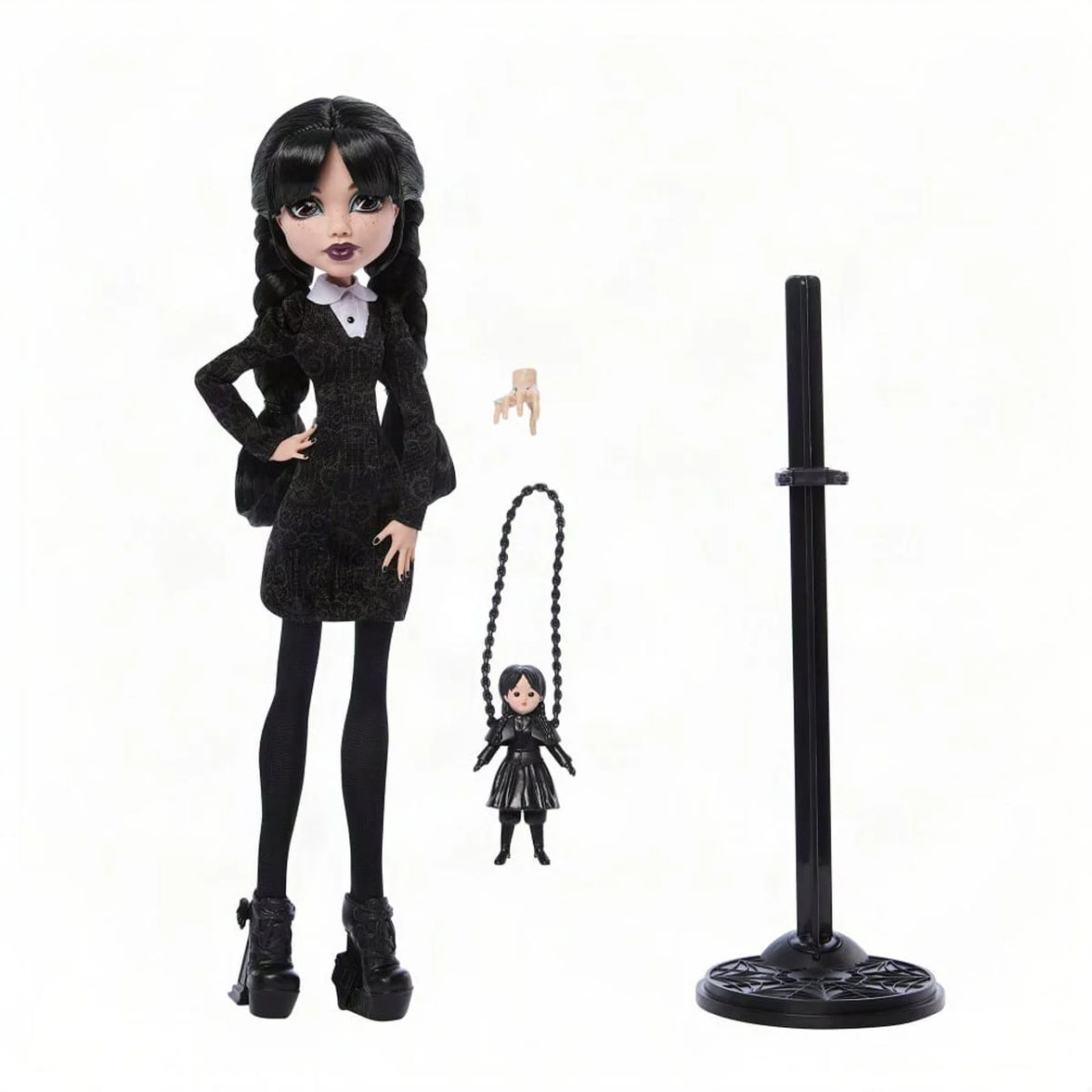 Monster High Wednesday Addams Fashion Doll - Season 2 Edition by Mattel with accessories and display stand