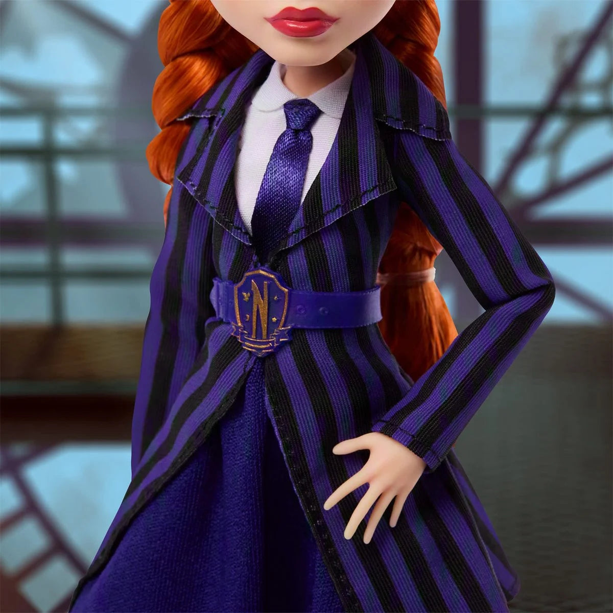 Monster High Wednesday Series Agnes DeMille Fashion Doll by Mattel in purple striped outfit