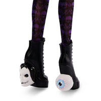 Monster High Wednesday Series Agnes DeMille Fashion Doll Mattel black platform boots with eyeball details