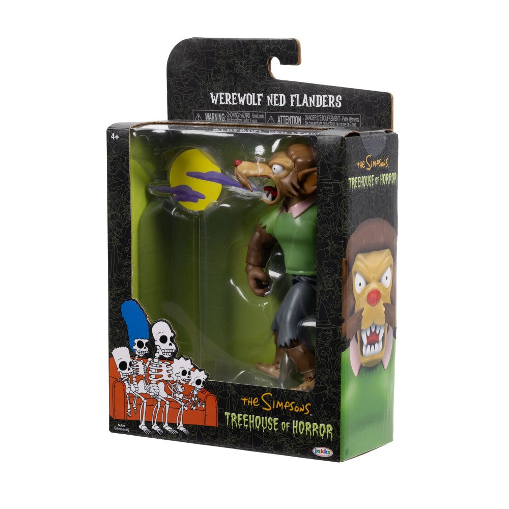 Werewolf Ned Flanders Deluxe Action Figure The Simpsons 5" Treehouse of Horror by Jakks Pacific in packaging.