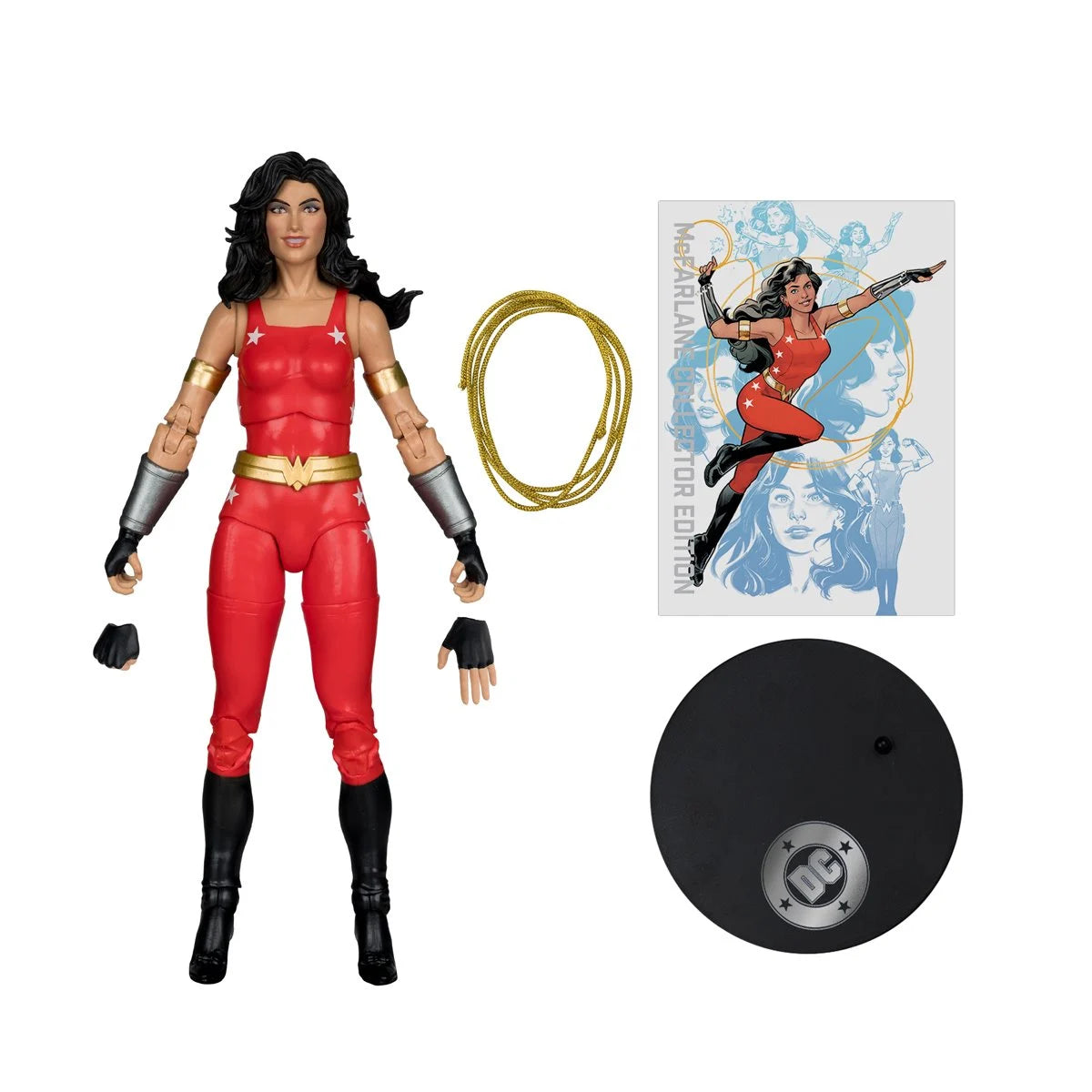 Wonder Girl DC Multiverse Action Figure by McFarlane Toys 7 Inches with lasso, stand, card, and interchangeable hands