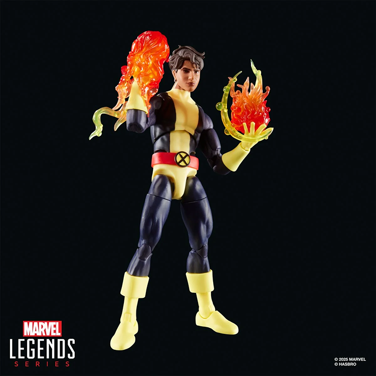 Hasbro Marvel Legends 6-inch Sunspot action figure with solar power effects from X-Men 97 series