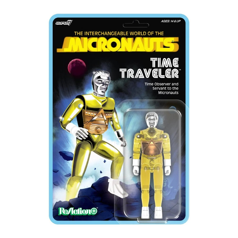 Time Traveler Micronauts Translucent YELLOW Super7 ReAction+ Action Figure