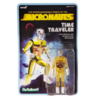 Time Traveler Micronauts Translucent YELLOW Super7 ReAction+ Action Figure in blister packaging