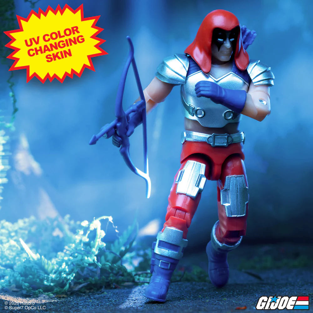 Zartan GI Joe Comic ReAction Plus 1:18 Scale 3 3/4-Inch Action Figure by Super7 with UV color changing skin.