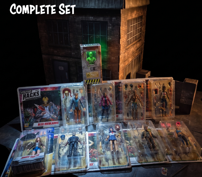 Vitruvian H.A.C.K.S. Zombie Land Complete Set Diorama and 10 Z-Series