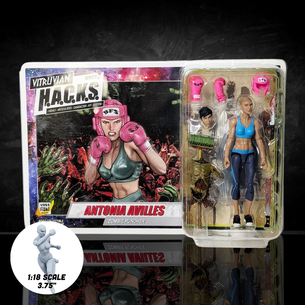 Vitruvian H.A.C.K.S. Action Figure: Series Z - Antonia Avilles "Zombie Puncher" 1:18 Scale