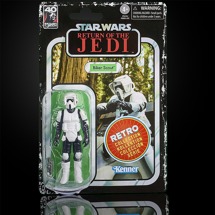Biker Scout Star Wars Retro Collection Action Figure 1:18 Scale ROTJ image 0