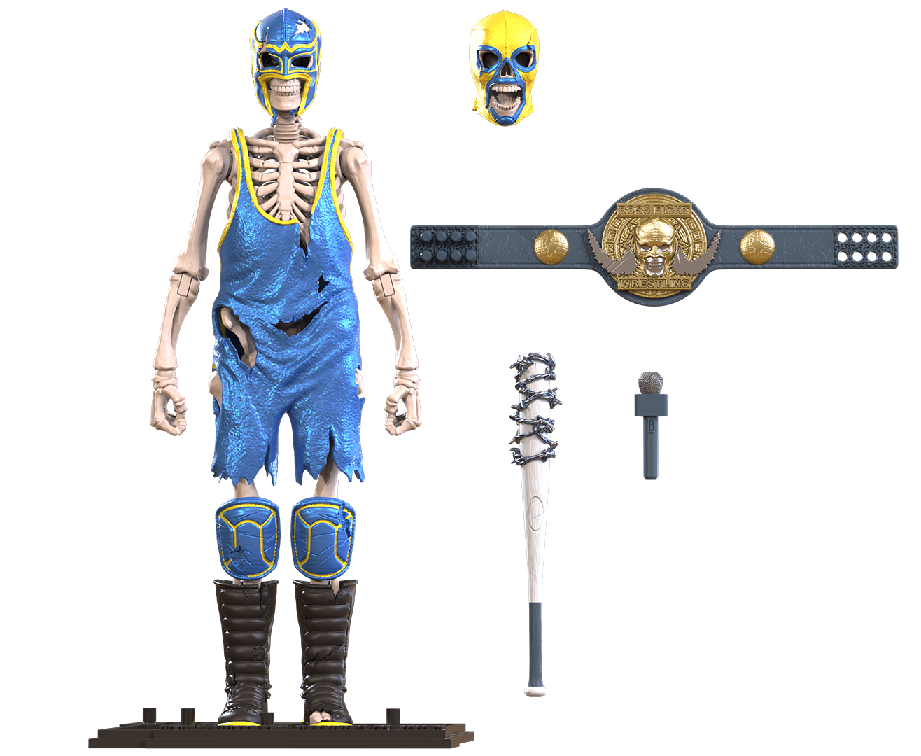 Bonesault: The Acrobatic Skeleton Luchador (Epic H.A.C.K.S.) 6" Action Figure – 1:12 Scale Undead Flyer