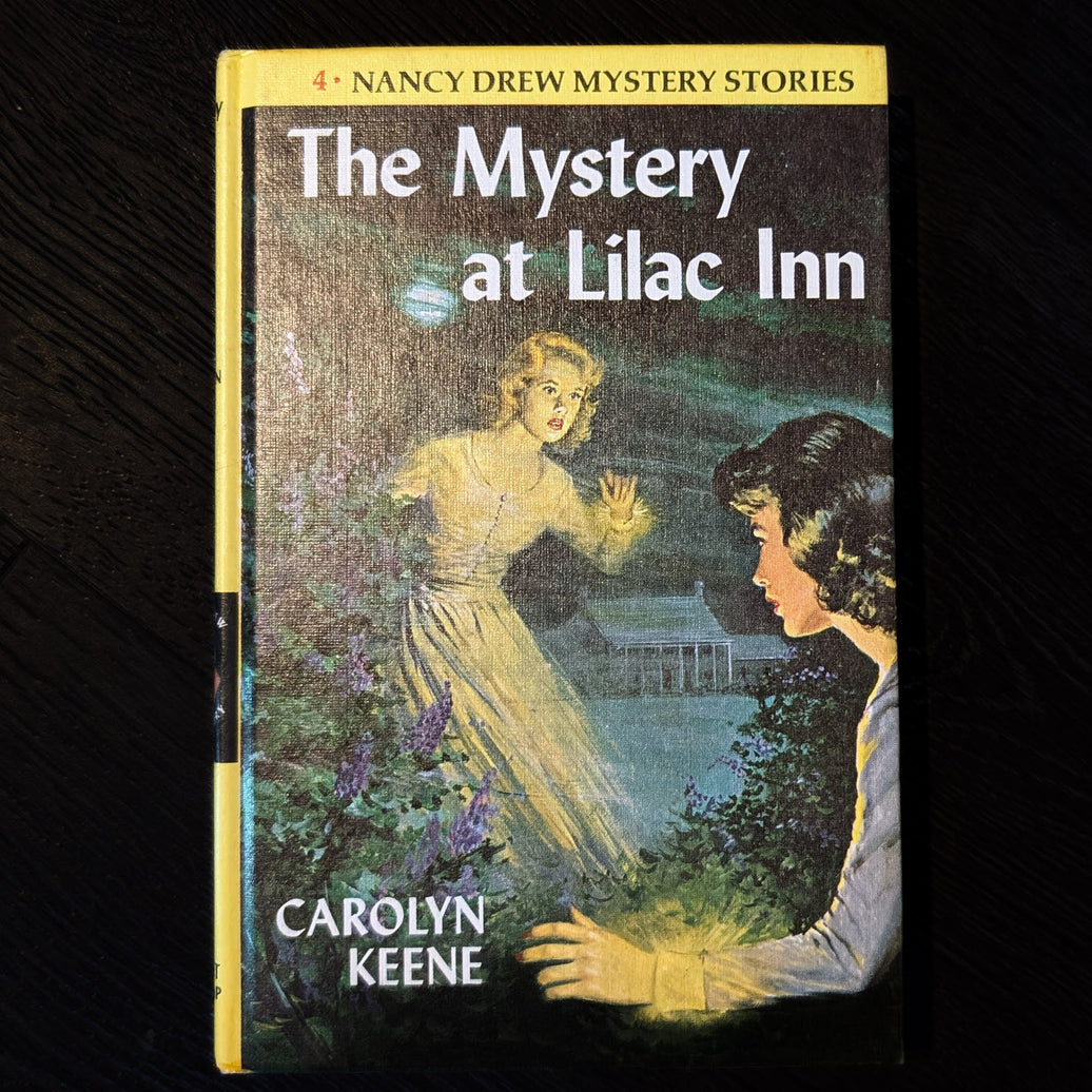 4 The Mystery at Lilac Inn - Yellow Bar Nancy Drew Mystery Books -1961-YB image 0